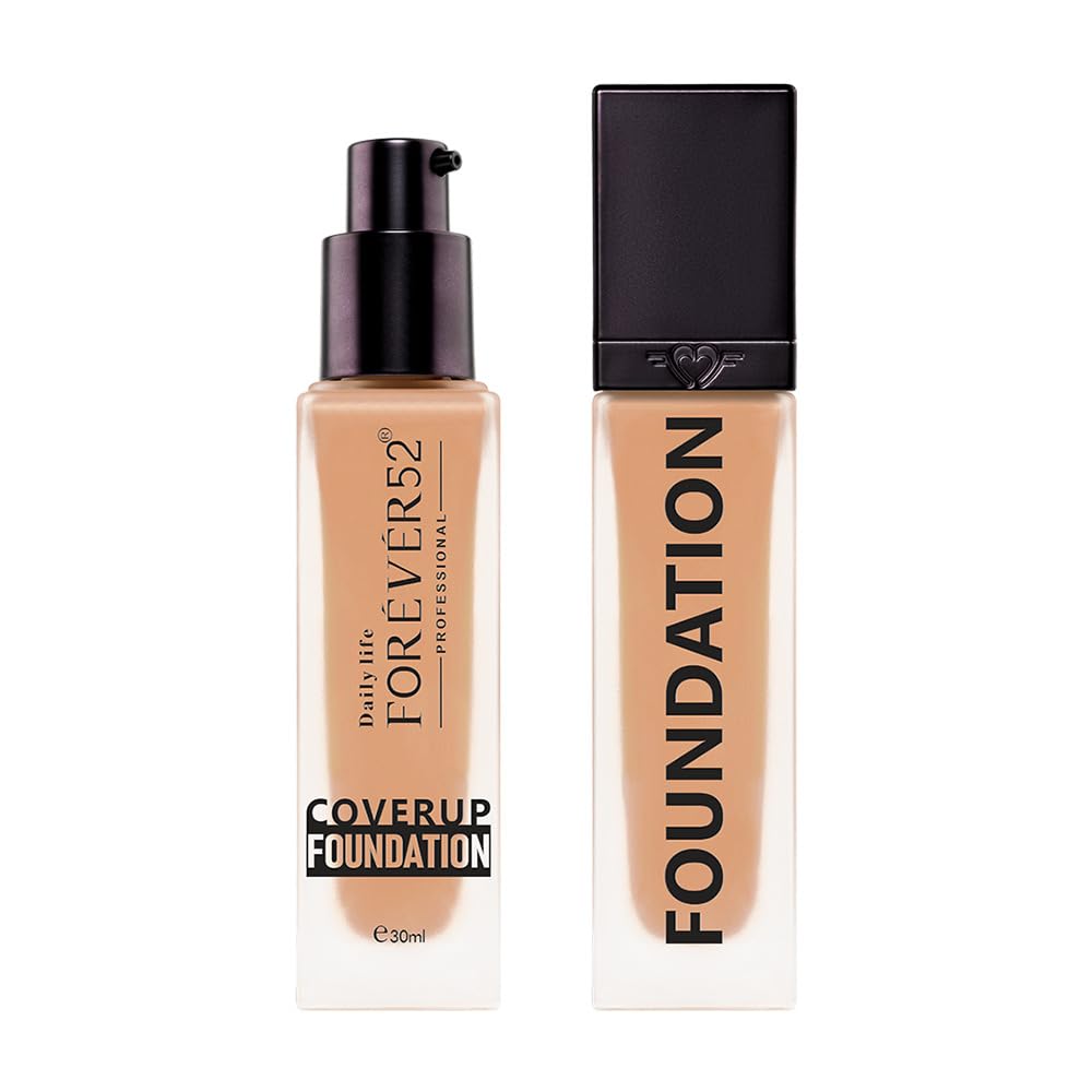 Daily Life Forever52 Coverup Foundation | Natural Matte Finish, Long-Lasting Full Coverage Liquid Foundation (Amber - 30.4, 30ml)