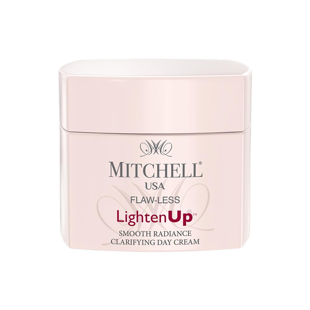 Mitchell USA Flawless Lighten Up Smooth Radiance Clarifying Day Cream – 50g with Peony Flower Extracts, Seaweed Extracts & Niacinamide | Korean-inspired Day Cream | Non-Greasy Moisturizer for Deep Hydration, Anti-Aging & Glowing Skin | Day Cream for All S