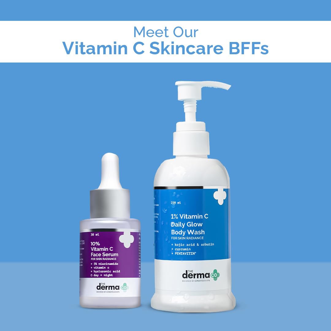 The Derma Co 2% Vitamin C Gel Daily Face Wash with Vitamin C, Rosehip & Orange Peel Extract for Glowing Skin I Brightens & Evens Skin Tone I Anti-Oxidant Rich Formula I For All Skin Type - 80ml