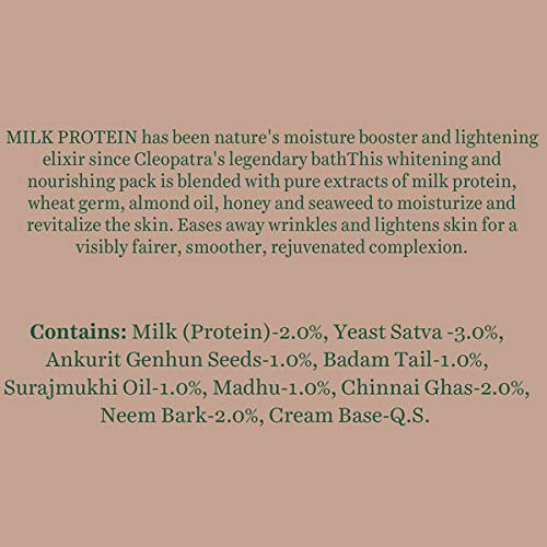 Biotique Milk Protein Instant Glow Brightening Face Pack For All Skin Types, 50gm