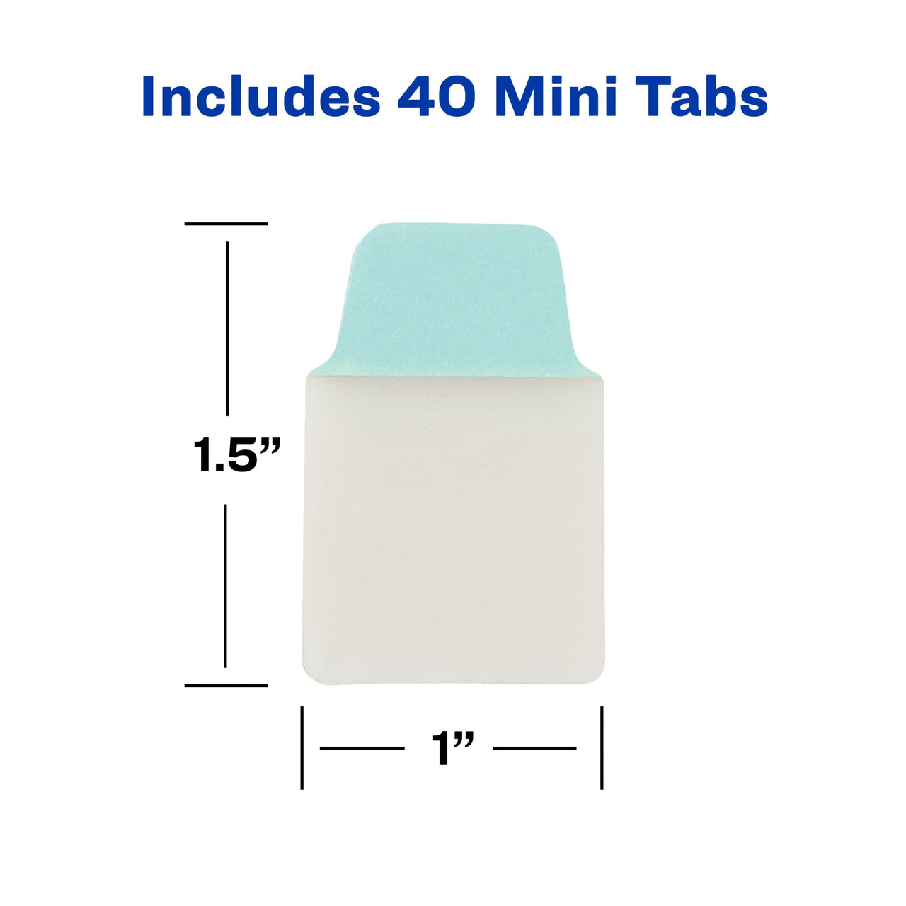 Avery Mini Ultra Tabs, 1" x 1.5", 2-Side Writable, Assorted Pastel Colors, 40 Repositionable Tabs (74761)