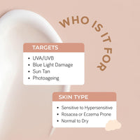 Moody SensiSoothe Mineral Brightening Sunscreen Serum With Ceramides & Rice | SPF 50 PA++++ for All Skin Types | No White Cast, Non-Comedogenic, Dermatologist Tested - 50ML