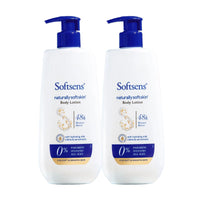 Softsens Naturally Soft Skin Body Lotion | Nourishing Body Milk For Smooth and Healthy Looking Skin | Natural Creme Milk And Oatmeal Extract For Dry Skin | 48 HR Moisturization 400ml (Pack of 2)