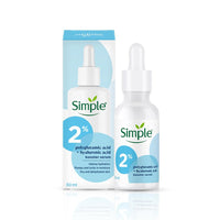 Simple 2% Hyaluronic Acid + PGA Booster Serum for dry dehydrated skin | For 100 Hr hydration | Suitable for all skin skin types| sensitive skin | 30ml