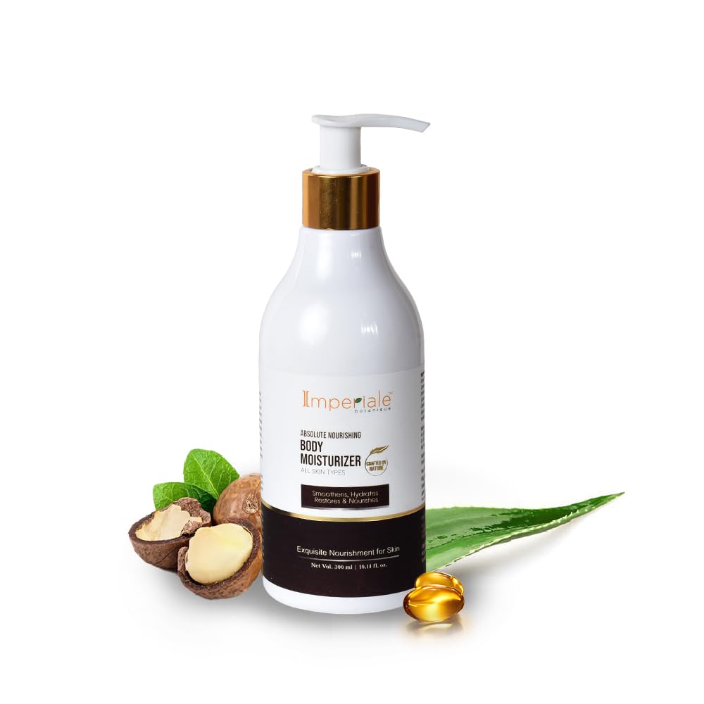 Imperiale Botanique Absolute Nourishing Body Moisturizer Lotion | 300 ML | Cocoa Butter, Niacinamide & Milk Protein | 24-Hour Hydration | Deeply Nourishes, Softens & Restores Skin Radiance | Lightweight & Fast-Absorbing | All Skin Types & All Seasons