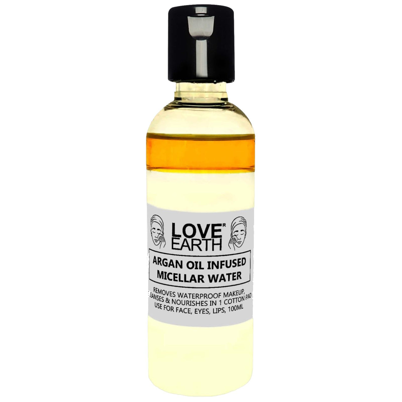 Love Earth Argan Oil-Infused Micellar Water Makeup & Pollutant Remover With Argan Oil & Micellar Water For All Skin Types 100ml