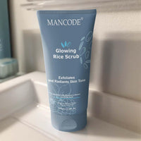 Mancode Glowing Rice Scrub for deep Cleanse & Nourish skin Face scrub 100gm