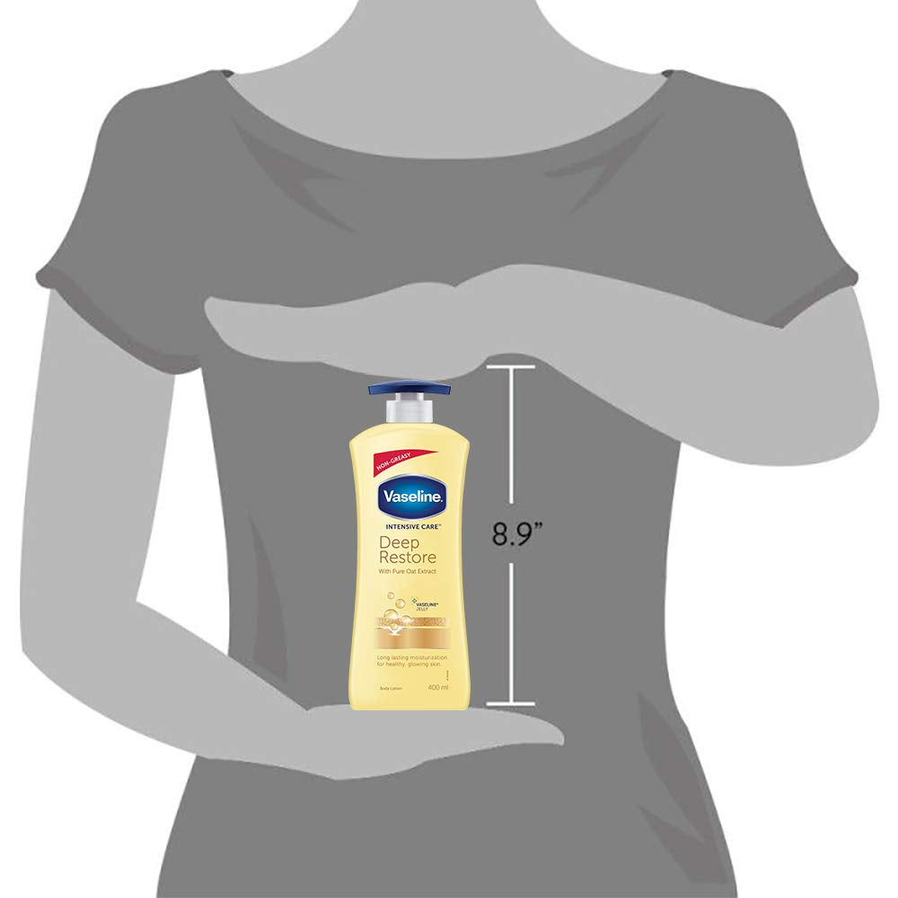 Vaseline Intensive Care Deep Restore With Pure Oat Extract Body Lotion, 400 Ml