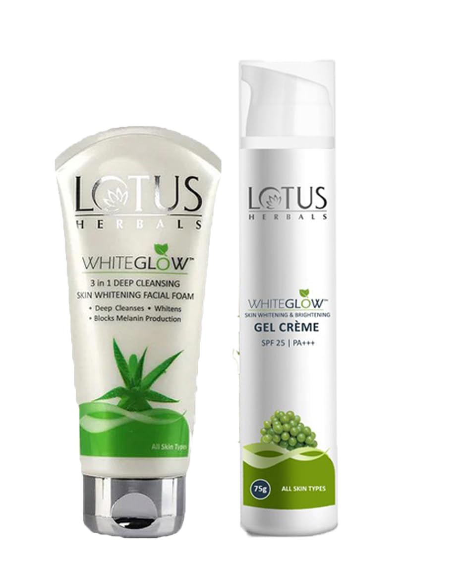 Lotus Herbals WG Bigger Gel Cream_75g + Facial Foam_100g (Set Of 2)