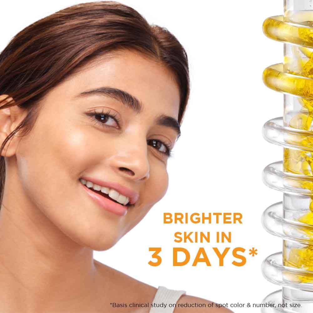 Garnier Color Naturals Creme Hair Color - Shade 3 Darkest Brown (70ml + 60g) + Bright Complete Vitamin C serum 7ml (2 ITEM IN SET)