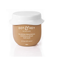DOT & KEY Pea Peptide Strengthening Moringa & Argan Hair Mask | Hair Mask For Hair Fall Control | Hair Mask For Dry And Frizzy Hair | For Smoothening Hair | For Women & Men, 200 Millilitre