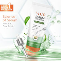 VLCC Oil Defense Scrub with Salicylic Acid Serum - 150g - Green Tea & Rice | Oil Controlling & Exfoliating Scrub. Controls Oiliness, Reduces Blackheads, & Whiteheads | Suitable for All Skin Types