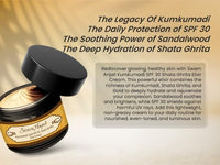 Herbs & Greens Kumkumadi Gold SPF 30 PA ++++ Shata Ghrita Elixir Face Cream with Precious Herbs, Desi Cow Ghee, 24k Gold, and SPF 30 for Collagen Boost, Radiant and Nourished Skin | Day Moisturizer With Sunscreen For Woman & Men | All Skin Types | 50gm