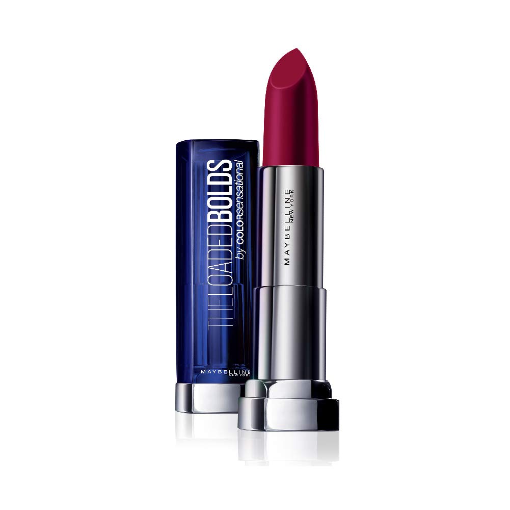 Maybelline New York Color Sensational Loaded Bold Lipstick, Midnight Date, 3.9g and Maybelline New York Color Sensational Creamy Matte Lipstick, 696 Burgundy Blush, 3.9g
