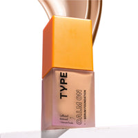 TYPE BEAUTY INC. Calm On Long Lasting Foundation with 12-Hr Wear | Soothing Oat & Amino Acids | Blendable Foundation For Makeup | Light Coverage for a Flawless Look | For Women - Peanut (310) | 20ml