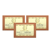Khadi Natural Herbal Vanilla Soap, 125 g|Herbal Bathing Soap for Healthy Skin|Natural soap with essential oils|Skin hydrating properties| Suitable for All Skin Types | Pack of 3