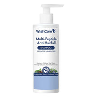 WishCare Multi Peptide Anti Hairfall Shampoo – Paraben & Sulphate Free Shampoo for Women & Men with Rice Water, Rosemary, Hyaluronic Acid & Caffeine for Hairfall Control 250ml