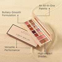 Swiss Beauty Select Light Em Up Multipurpose Face and Eye Palette | 10 Eyeshadow shades + 1 Blusher shade + 1 Contour Pan| Shade- Twilight, 20g |