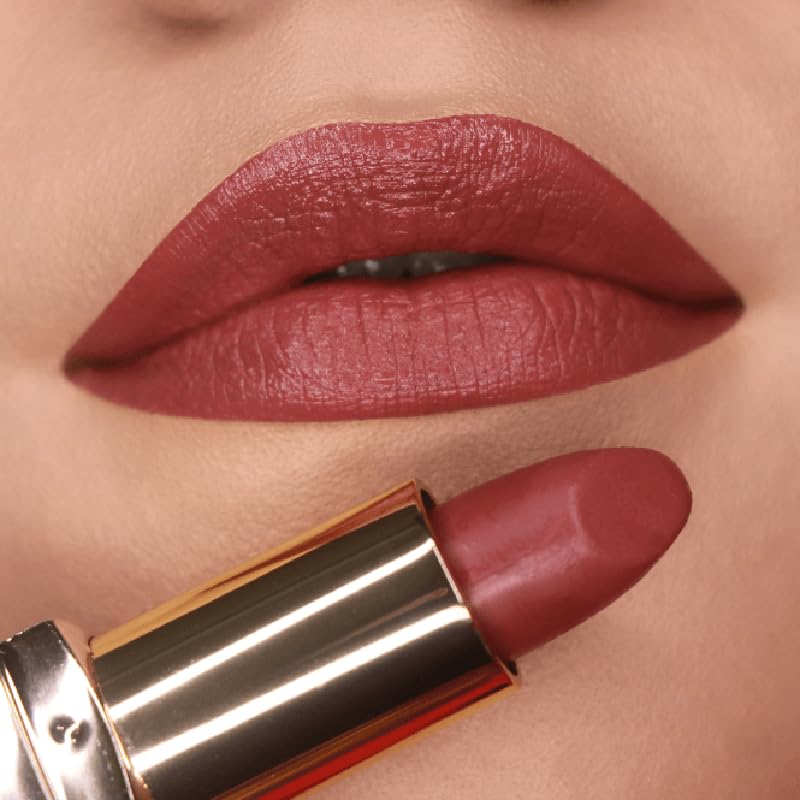 Iba Long Stay Matte Lipstick for Women- M15 Cinnamon Chai, 4g | Creamy Matte Finish & Smooth Texture| Long-Lasting | Hydrated Lips | Enriched with Vitamin E| Intense Colour & Highly Pigmented | Lip Makeup