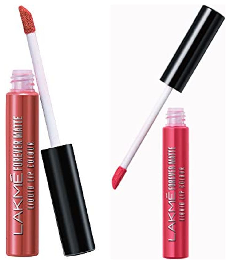 Lakmé Forever Matte Liquid Lip Colour, Coral Sense, 5.6 Ml & Forever Matte Liquid Lip Colour, Coral Candy, 5.6Ml