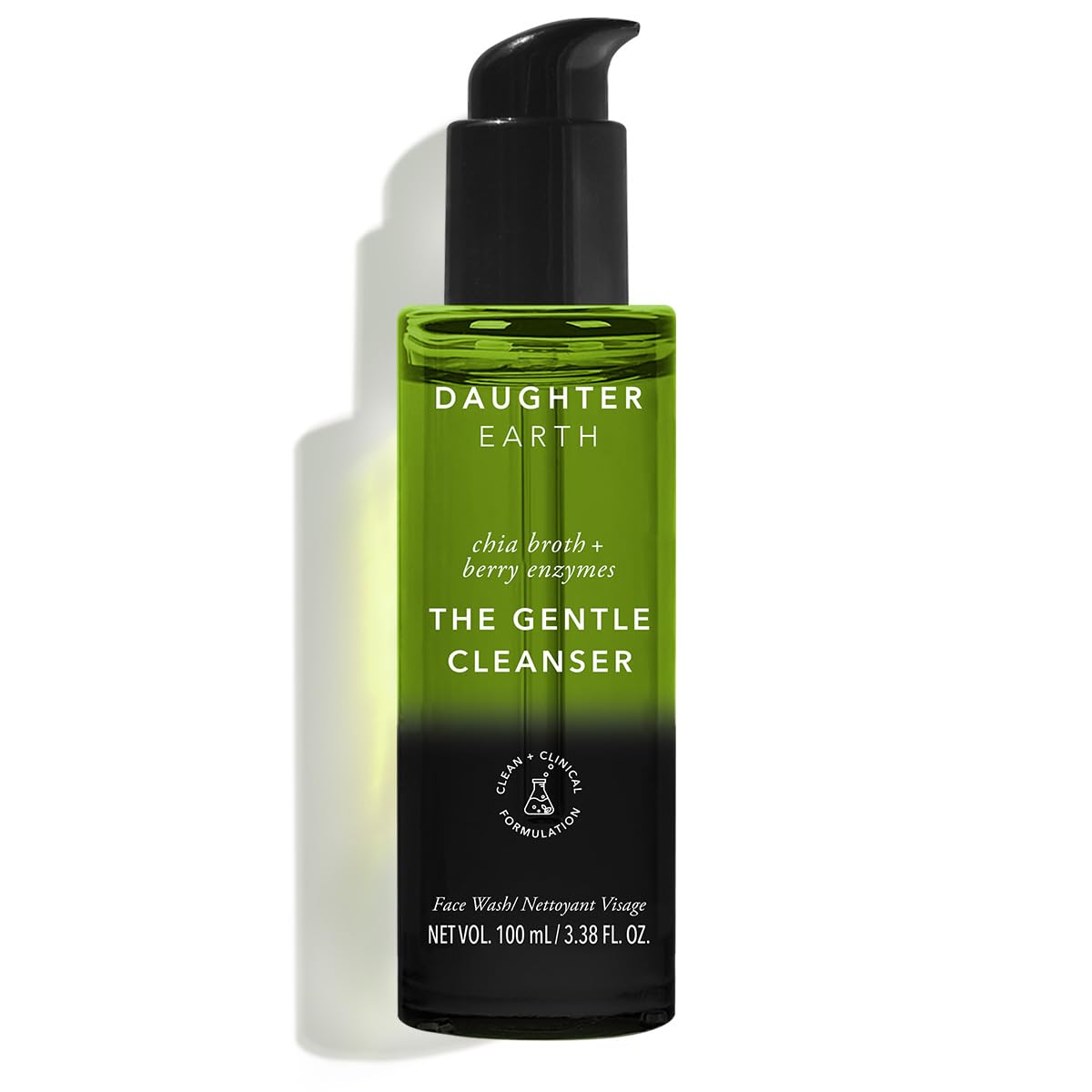 DAUGHTER EARTH Face Wash Gentle Cleanser With Hydrating Formula, Chia Ferment & Papaya Enzyme | Supports Retinol System & Exfoliates for Fresh, Nourished Skin | Vegan & Non-Irritating - 100ml