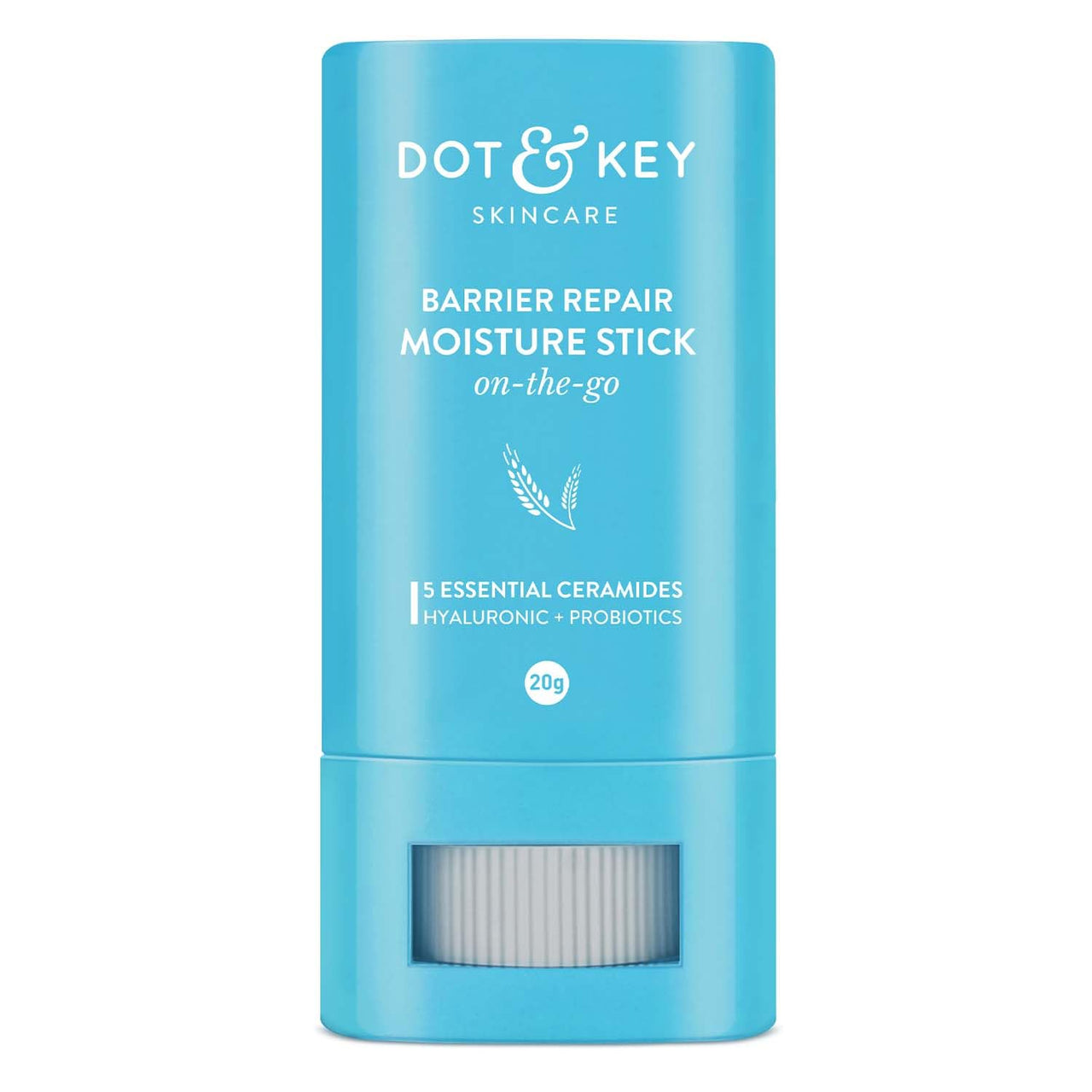 DOT & KEY Barrier Repair Moisture Stick On-The-Go Non Sticky Ceramides Moisturizer With Hyaluronic + Probiotic For Intense Moisturization&Skin Strengthening|For Dry Skin, Normal & Sensitive Skin|20G