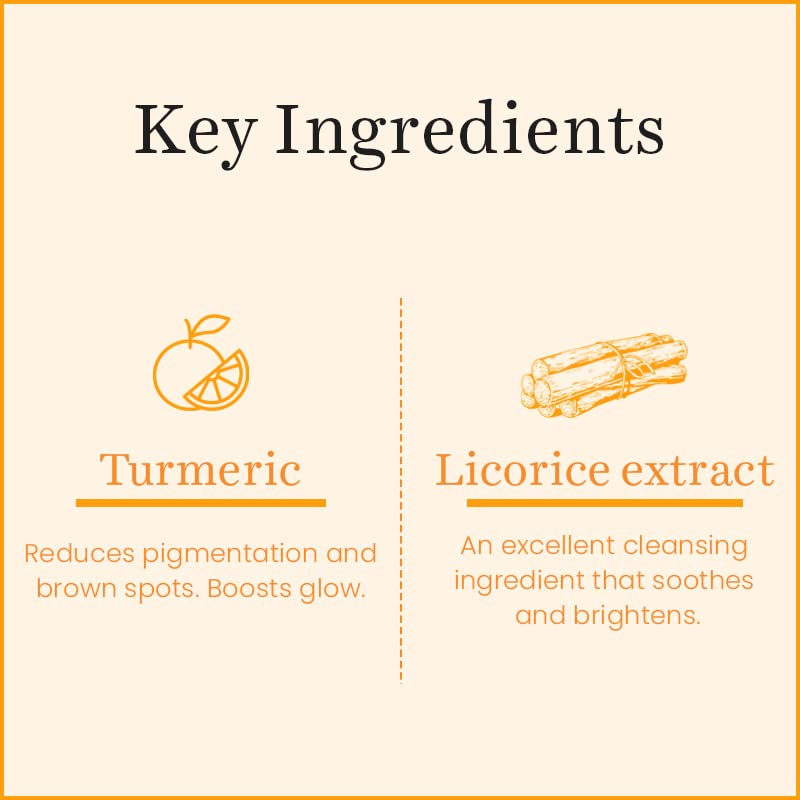 O3+ Vitamin C Glowing Face Wash 100g for Men & Women with Turmeric & Licorice Extract | Ideal for Combination Skin, Men & Women