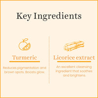 O3+ Vitamin C Glowing Face Wash 100g for Men & Women with Turmeric & Licorice Extract | Ideal for Combination Skin, Men & Women