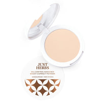 Just Herbs Oil Control Radiance Booster Age Defying Compact Powder for face Makeup 9g (Ivory)
