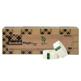 Scotch Magic Greener Tape, Invisible Tape for Fixing Paper, Office Supplies and Back to School Supplies, 0.75 in .x 900 in., 16 Rolls