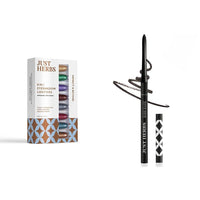 Just Herbs 8 In 1 Herbal Metallic stick-Shimmery Finish - 12Gm& Retractable 2 In 1 Herbal Eyeliner + Kajal stick- Black 0.3G Combo