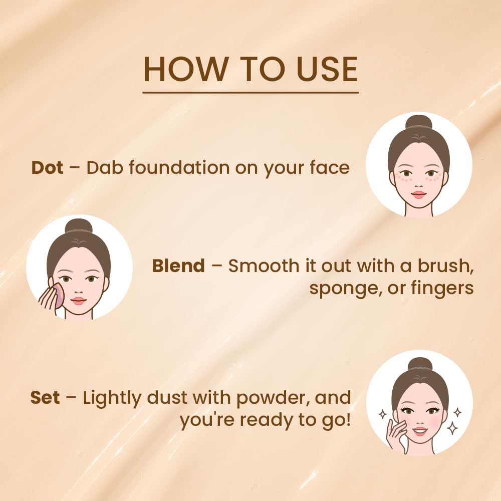 SHOPAAREL Miracle Skin Foundation Cream (Ivory 01) | Full Coverage, Semi-Matte Finish, For All Skin Type