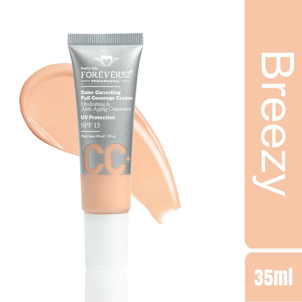 Daily Life Forever52 Color Correcting Full Coverage CC Cream | Conceals Dark Spots and Blemishes (Breezy-002)
