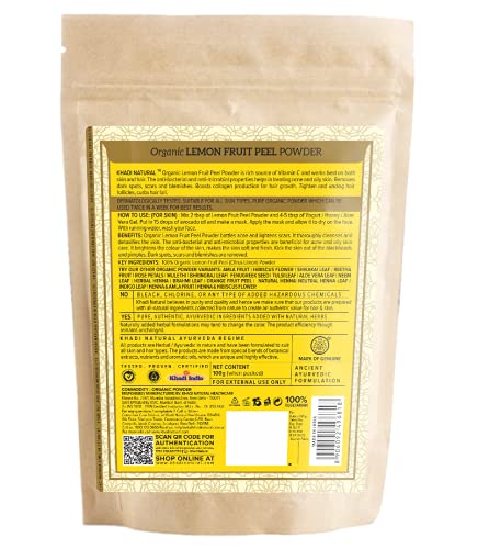 KHADI NATURAL Organic Powder Pack of 3 (Lemon + Fenugreek + Brahmi) (Net Qt. 3x100) 300gm