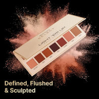 Swiss Beauty Select Light Em Up Multipurpose Face and Eye Palette | 10 Eyeshadow shades + 1 Blusher shade + 1 Contour Pan| Shade- Twilight, 20g |