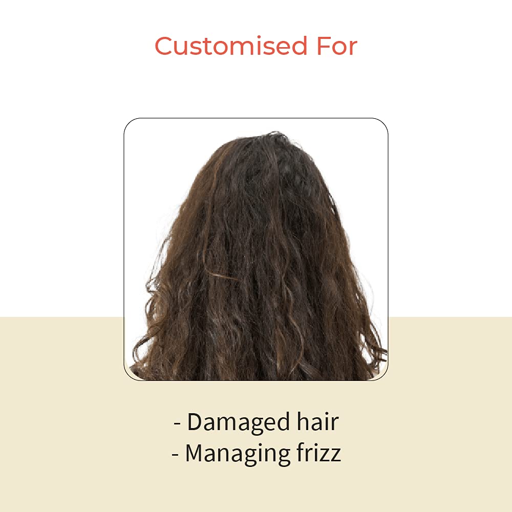 Vedix Sushath No-Frizz Intense Moisture Solution Leave In Conditioner for Chemically Treated & Coloured Hair, Customized Ayurvedic Hair Serum With Castor + Shea Butter + Olive - 50ml