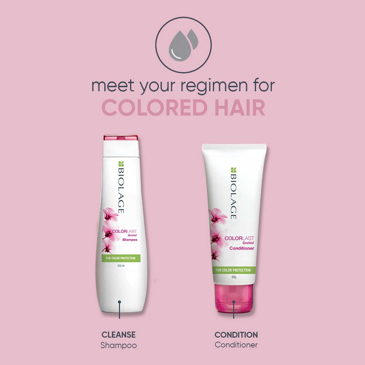 Biolage Professional Colorlast Shampoo, Protects Colored Hair & Maintains Vibrancy, Depth & Tone upto 9 Weeks, Anti-fade properties, Enriched with Orchids, Vegan & Cruelty-Free, 400ml