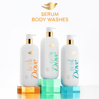 Dove Glow Recharge Serum Body Wash | 3% Brightening Serum + Vit C | Energizes & Illuminates skin | Paraben & SLS free | 300 ml