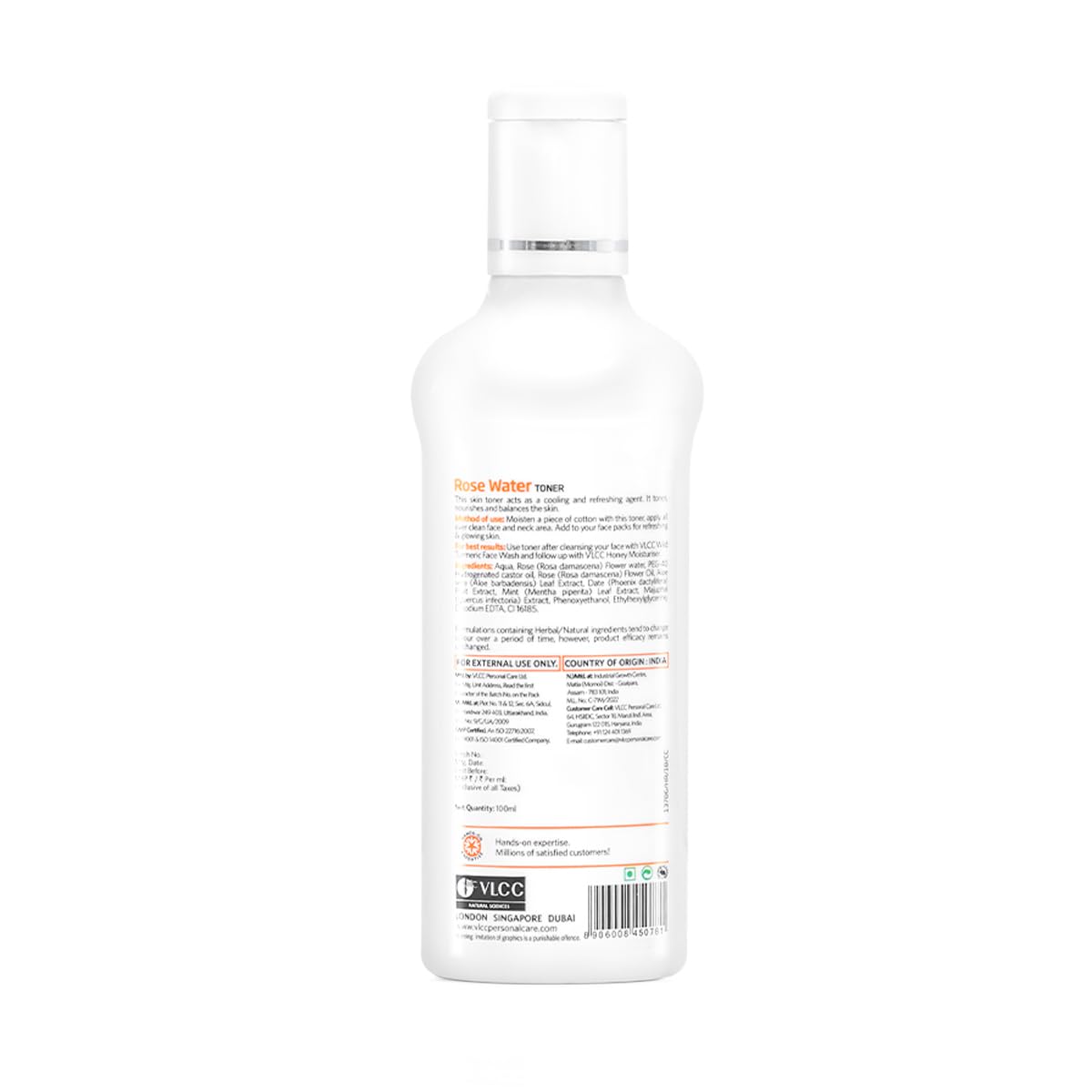VLCC Rose Water Toner - 100ml (Pack of 2) - Tones & Rejuvenates Skin | Helps Maintain Skin's PH Balance | Helps Tighten the Pores and Gently Tones the Skin | With Rose, Aloe Vera, Mint, Date Fruit.