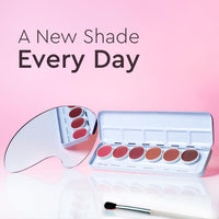 C2P Pro 6-Shade Lipstick Palette for Women (21g) – Nude Creamy Matte Lip Colors | Blusher & Contour | Waterproof, Lightweight, Long-Lasting & Hydrating Lipstick Kit (Nude Whisper)