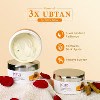 Lotus Herbals Radiance Boost Ubtan Face Cream 50gm, Boost Ubtan Face Mask 100gm set of 2
