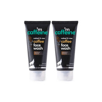 mCaffeine Tan Removal Face Wash for Men & Women (Pack of 2) | Coffee Face Wash for Oily Skin & Normal Skin | Daily Use Face Cleanser for Hot & Humid Weather - 150ml