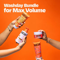 MANETAIN Washday Bundle | Moisturizing Shampoo 237ml , Multipurpose Conditioner 200gm , Volume Gel 200ml & Curl Cream 200ml | Hydrating, Anti-Frizz, Curl-Enhancing for Curly, Wavy Hair | Protein/Moisture Balanced | Vegan, No Sulfates or Silicones