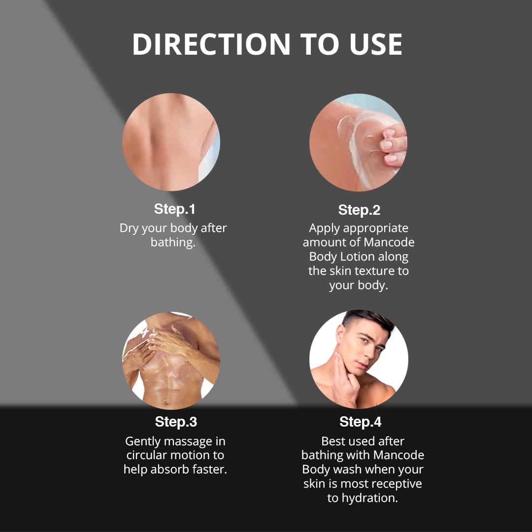 Mancode Luxure Body Lotion For Men 200ml | Easy Absorption | Nourishing Formulation | Hydrating Moisturization | Intense Care | Smooth Texture | Healthier Complexion | Elevates self-care.