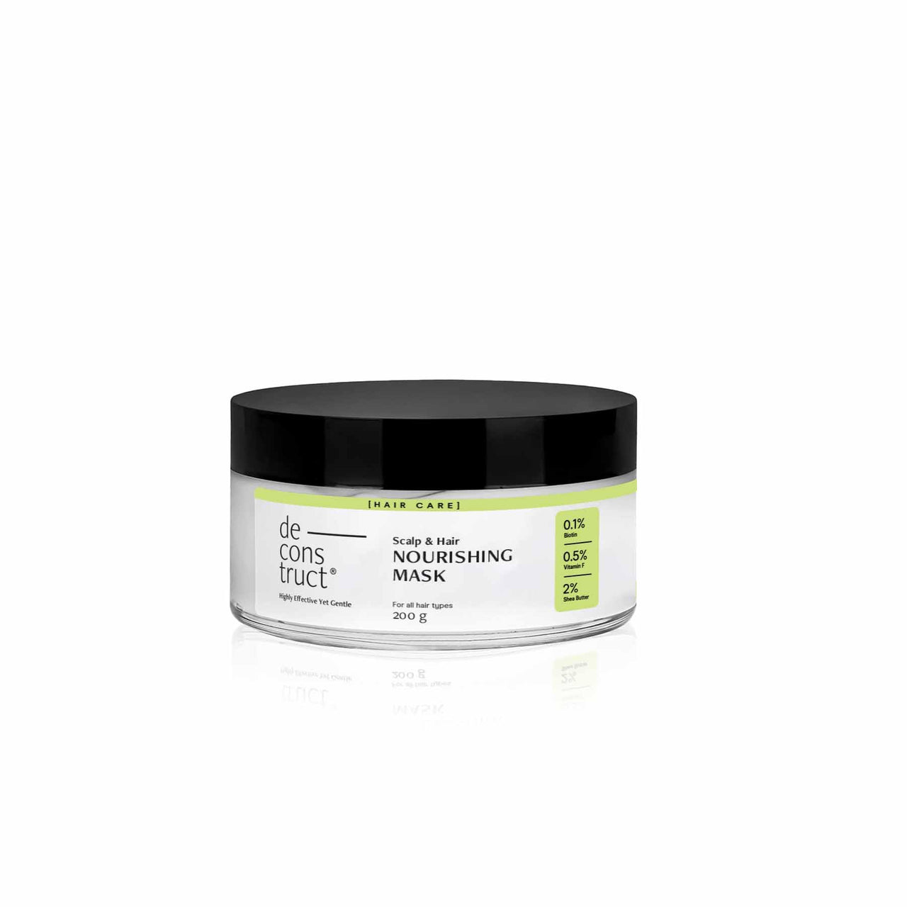 Deconstruct Nourishing Unscented Hair Mask For Deep Nourishment For All Hair Types|0.1% Biotin + 0.5% Vitamin F + 2% Shea Butter|Frizzy Hair|Reduces Hair Breakage|For Men & Women|200Gm,1 Count