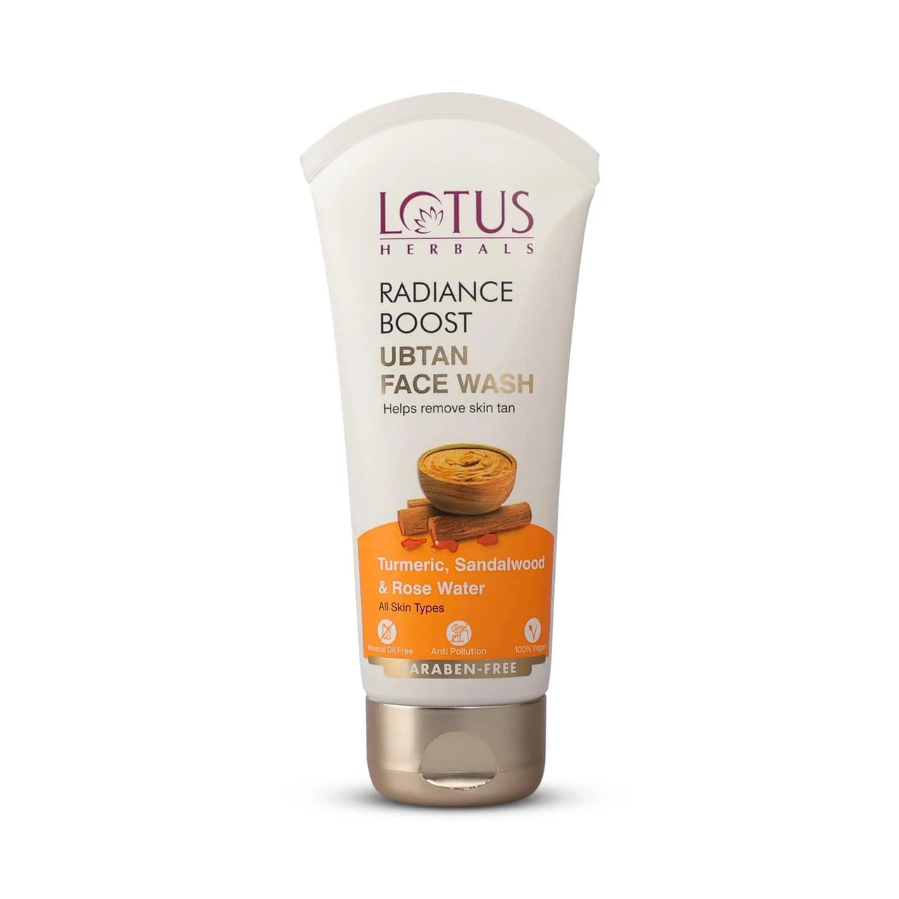 Lotus Herbals Radiance Boost Ubtan Face Cream SPF 20 50gm And Radiance Boost Ubtan Face Wash 100gm | (Pack of 2) Turmeric, Sandalwood and Rose Water| Glowing Skin|Reducing Dark Spots