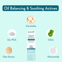 WishCare 5% Niacinamide Oil Balance Fluid Sunscreen SPF 50 PA++++ with 8 Hrs+ SPF Protection- Lightweight Matte Sunscreen SPF 50 for Oily Skin & No White Cast 50g