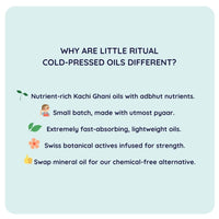 Little Rituals COCONUT BABY MASSAGE OIL Certified Organic, Wood Cold-Pressed for Skin and Hair with SWISS Plant Actives - 200 ml. Dermatologist Tested by Pediatrics, Mild & Gentle & Safe
