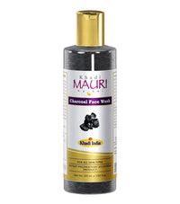 Khadi Mauri Herbal Charcoal Face Wash For All Skin Types | Gently Exfoliates & Removes Dead Skin Cells | Soothes Irritations & Reduces Redness | Anti-Inflammatory & Skin-Calming | 210 ml