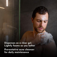 Mannlich 2% Salicylic Acid Body Acne Wash for Men (300 ml) - Bacne Clear Body Wash Men Shower Gel - 3% Niacinamide Prevents Body Acne, Exfoliates & Nourishes Skin - Suitable for All Skin Types - Paraben & SLS Free